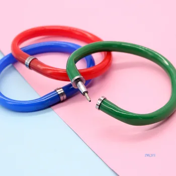 50 шт Корейские креативные канцелярские принадлежности мультяшный браслет шариковая ручка браслет подарочная ручка портативная удобная рекламная подарочная ручка