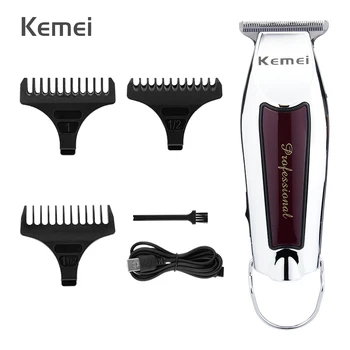 Профессиональная Машинка для стрижки волос Kemei, Триммер для мужчин, Беспроводная Машинка для стрижки волос, Перезаряжаемая Электробритва для Стрижки Бороды, Парикмахерская