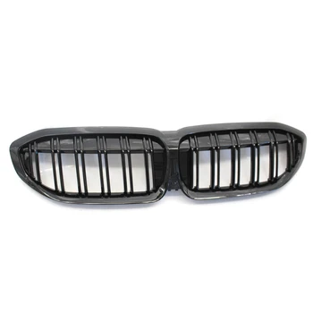 Глянцевая Черная Автомобильная Передняя Гоночная Решетка С Двойной Линией Почечной Решетки Для BMW G20 2019 New 3Series ABS Molding Styling 51138072085