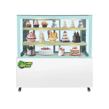 Шкаф для выпечки тортов на мраморной основе, витрина, прямоугольный морозильный шкаф с воздушным охлаждением, свежий шкаф