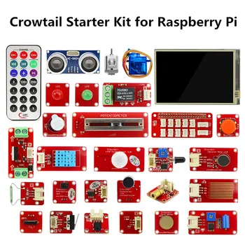 Elecrow Raspberry Pi 3 Starter Kit 3,5-дюймовый дисплей сенсорные модули LED 9G Servo IOT Проекты Электронный комплект Raspberry Pi 
