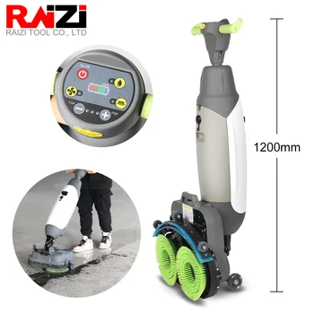 Raizi Мини-Скруббер для пола с батареей, Многофункциональная двойная щетка, Промышленная машина для мытья пола в гостиничном ресторане 110/220 В