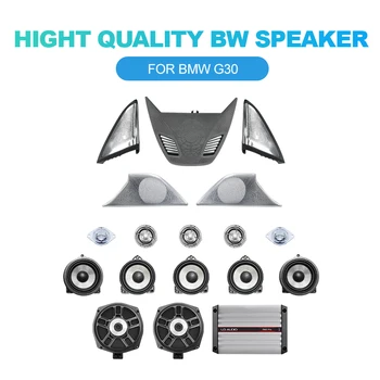 Комплект для обновления аудио для BMW G30 G38 5 серии, Твитер, средний сабвуфер, музыкальный стереофонический рупор, светодиодная подсветка, отделка крышки динамика, установка