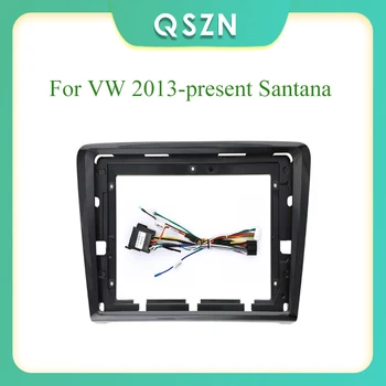 9 Дюймов 2 Din Автомобильный радиоприемник с фризовой панелью Рамка CD DVD Приборная панель Аудио Интерьер для VW 2013-настоящее время Santana