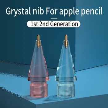 Прозрачные наконечники для карандашей Apple Pencil 1/2 поколения, сменные наконечники с кристаллами и бриллиантами, наконечники для iPad Pencil 1/2, противоизносные наконечники для стилуса