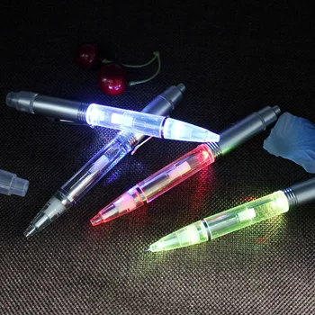 100 шт. Многофункциональная светящаяся шариковая ручка, семь цветных огней, светодиодная ручка, меняющая цвет