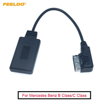 FEELDO 5 шт., автомобильный аудио-радио кабель-адаптер AUX для Mercedes Benz Интерфейс AMI для беспроводного приемника Bluetooth, музыкальный адаптер AUX
